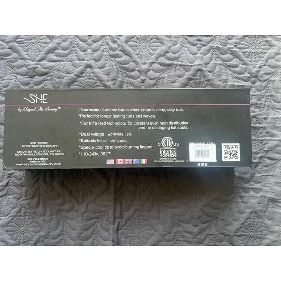 SHE by Beyond the Beauty Curling Volume Iron 18 x 9mm Black &Baby Pink NIB - Picture 5 of 12